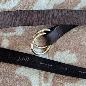Adjustable J.Jill Brown Leather Belt 40in